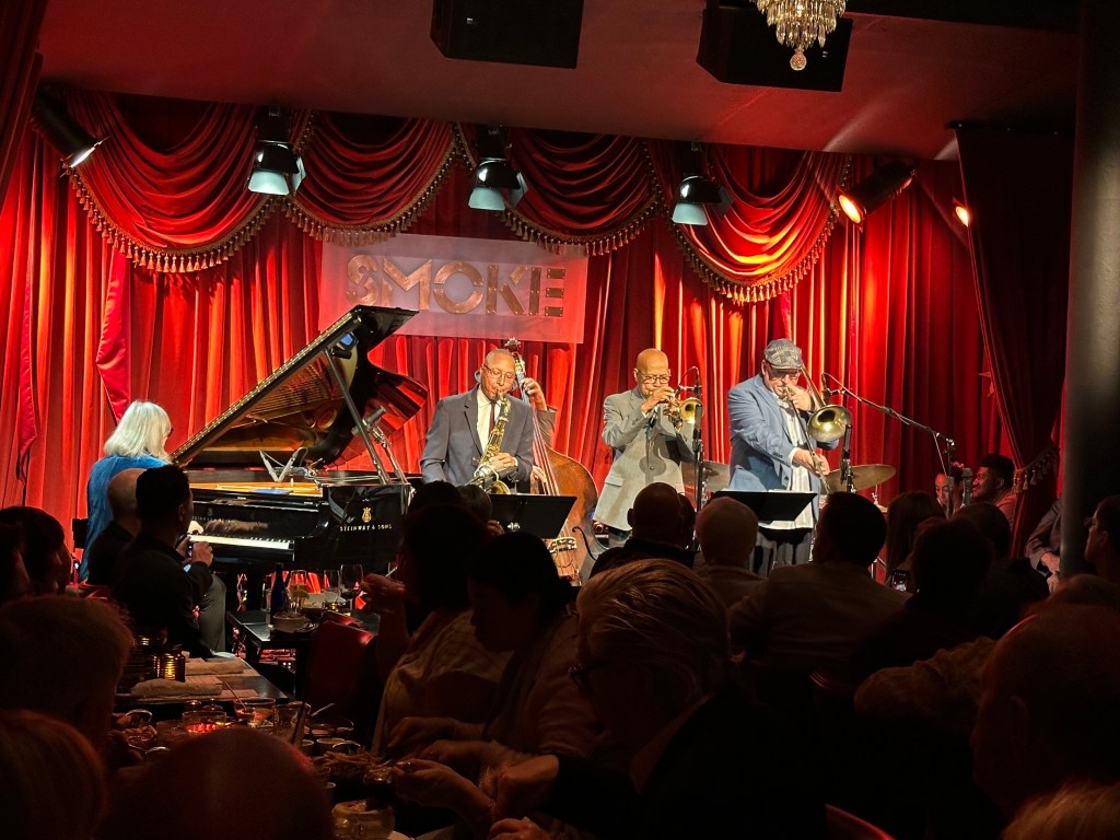 Steve Davis leading his All-Star Sextet with trumpeter Eddie Henderson, tenor saxophonist Ralph Moore, pianist Renee Rosnes, bassist Essiet Essiet, and drummer Lewis Nash at Smoke Jazz Club in New York City.